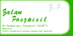 zalan poszpisil business card